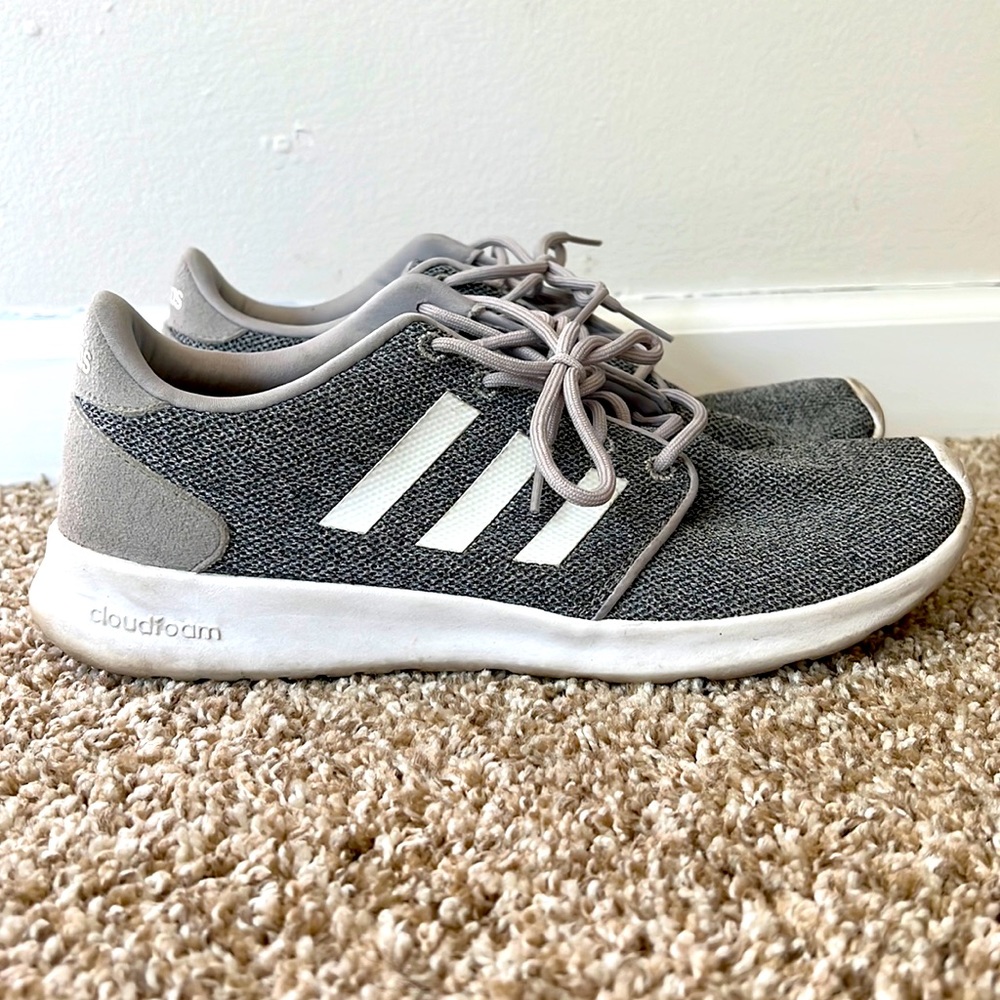 Gray adidas w/cloudfoam